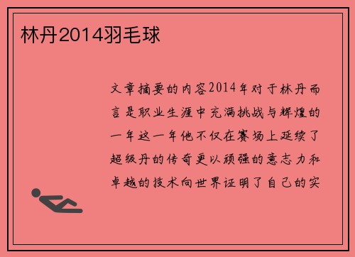 林丹2014羽毛球